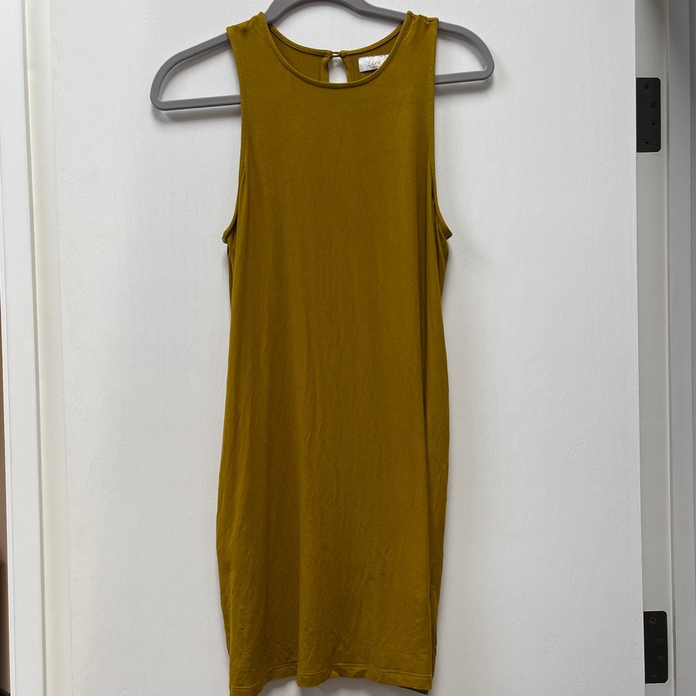 Fighting Eel / Ava Sky Mustard tank dress S